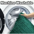 thumbnail image 5 of Yujoon Super Soft Chenille Bathroom Rug Non-Slip Absorbent Machine Washable Bath Mat, 24"x36", Teal, 5 of 8