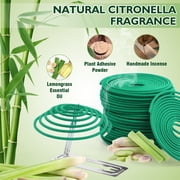 SCENTORINI Citronella Coils, 48 Pcs Lemongrass Incense for Backyards, Pool Side, Patio, Including Holder