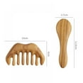 thumbnail image 4 of Wood Comb Head Scalp Massage Unisex Tooth Hair Comb Wooden Comb Type A, 4 of 5
