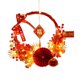thumbnail image 1 of Corona de Año Nuevo chino, corona para puerta de entrada, corona 2024, corona para pared, festival, chimenea al aire libre, LED, bayas rojas, decoración del hogar, corona para Año Nuevo y Festival de, 1 of 8