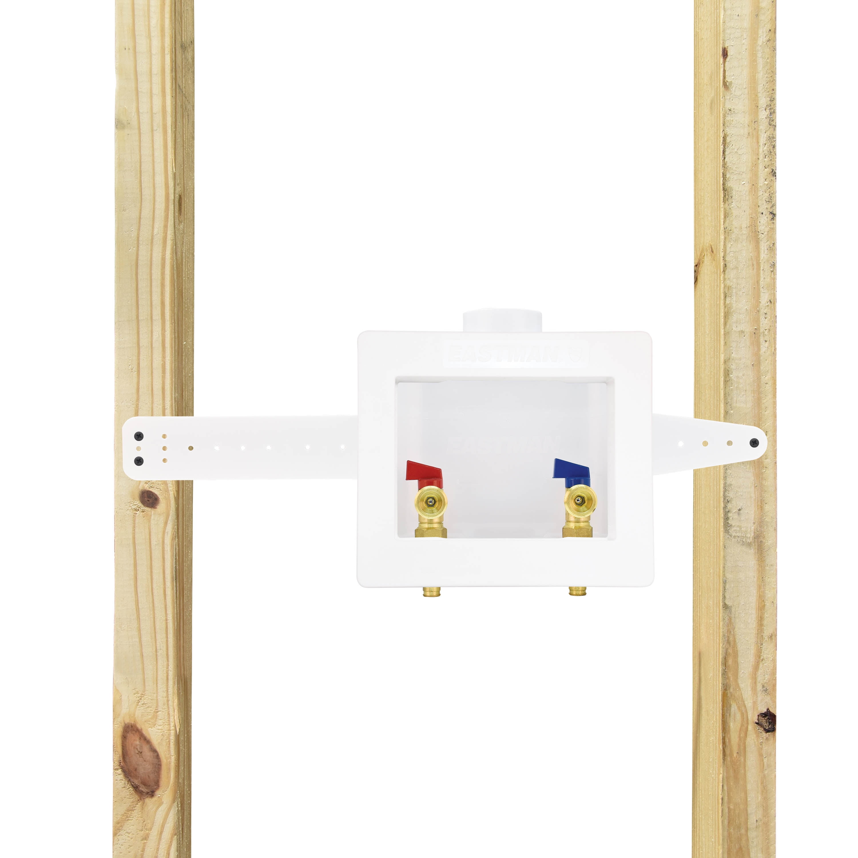 Eastman 60260 Center-Drain Washing Machine Outlet Box, 1/2 inch Expansion PEX, Whtie