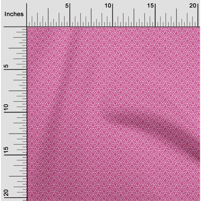 oneOone Tissu en Coton Cambrique Triangle Bloc Imprimé 1 Yard 56 Pouces de Large