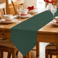 thumbnail image 2 of Pure Hunter Green Table Runner Linen Burlap Table Runner 72 Inches Long Modern Solid Color Minimalist Art Dresser Scarves for Kitchen Island Coffee Dining Room Party Wedding Holiday 14"x72", 2 of 8