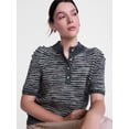 thumbnail image 5 of Scenario Women's and Women's Plus Henley Sweater with Puff Sleeves, Lightweight, Sizes XS-4X, 5 of 6