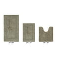 thumbnail image 2 of Better Trends Bathroom Rugs 3 Piece Set 100% Cotton Bath Rug Soft Water Absorbent Reversible, Machine Washable for Bathroom Decor U Shap Toilet Base Contour Mat Beige Lux Collection, 2 of 4