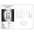 thumbnail image 6 of Urban Ambiance Luxury Industrial Wall Sconce, Small Size: 10"H x 8.75"W, with Rustic Style Elements, Silver Etch Finish, UQL2873 from the Nantes Collection, 6 of 7