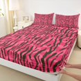 thumbnail image 4 of Erosebridal Geometric Camo Queen Sheet Sets 4 Pieces For Adults Boys Girls,Black Pink Camouflage Bed Set For Teens, 4 of 5