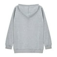thumbnail image 5 of Baqcunre sweatshirt for women Women's Cute Hoodies Teen Girl Fall Jacket Oversized Sweatshirts Casual Drawstring Zip Up Hoodie with Pocket Grey,XL, 5 of 8