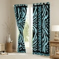 thumbnail image 3 of Homewish Leopard Zebra Print Curtains Pack of 2 (42x84 Each) for Teesn Female Men,Geometric Stripes Curtains Blackout,Black Teal Bedroom Curtains,Ultra Soft Home Decor, 3 of 6