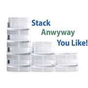 GMS 7 Day Stack Tritan Plastic Pill Case Two Lids & Labels (Extra Small)