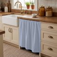 thumbnail image 3 of Sky Blue Line Striped Cabinet Curtains 35"W x 35"L, Farmhouse Blue Stripes Sink Skirt for Bathroom Vanity Kitchen Self Adhesive, Dust-Proof Privacy Curtain for Shelves Closet Laundry Room Pantry, 3 of 9