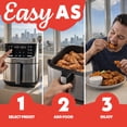 thumbnail image 6 of Gourmia 7 Qt Air Fryer with Digital Display, 12 Cooking Presets, Large Capacity, Black, 6 of 7