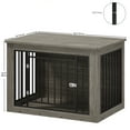 Dextrus Large Dog Crate Furniture, 2-in-1 Wooden Indoor Dogs Kennel ...