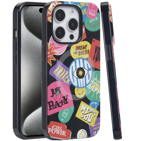 XPM for Apple iPhone 15 Pro Max Phone Case, Durable Fashion IMD Printed Design TPU Slim Shockproof Protective Case with Stylish Pattern Cover for iPhone 15 Pro Max (Fashion Rebel)