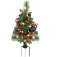 thumbnail image 2 of EWASWON Christmas LED Battery Operated Christmas Tree Stake - Sturdy Tripod, Realistic Artificial Outdoor Yard Decor with Multi-Color Lighting Modes (Batteries Not Included), 2 of 5