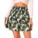 thumbnail image 1 of Minifalda floral Tropical Allegra K con Cintura fruncida para Mujer Verde S, 1 of 5
