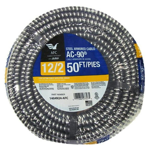 AFC Cable Systems 1404N24-AFC Câble Blindé de 50 Pi. 12-2 Acte&44; Veste en Acier