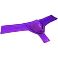 thumbnail image 3 of Botmois Men Cheek Underwear Metallic Wet Look Mini Bikini Boxer Briefs Mini Bikini Trunks 1/3 Rear Skimpy Purple L, 3 of 3