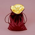 thumbnail image 2 of Paper Mart Tarot / Rune Bag: Wine and Gold Velvet Bag 5" X 8", 2 of 2