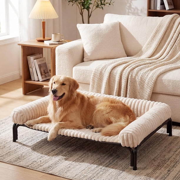 Cama elevada para perro, cama elevada para perros de gran tamaño, cuna portátil de refrigeración para mascotas con malla transpirable y lavable, hamaca para mascotas de interior y exterior con