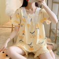 thumbnail image 2 of Conjunto de Pijama de estilo coreano para mujer, ropa de dormir de encaje, conjunto de dos piezas, ropa de noche con lazo, traje de Casa Bonito, 2023, 2 of 4