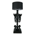 thumbnail image 3 of Gothic Ossuary Black Skeleton Rib Cage Torso Human Anatomy Table Lamp With Shade, 3 of 10