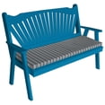 thumbnail image 3 of Kunkle Holdings, LLC Pine 4' Fanback Garden Bench Olive Grey, 3 of 5