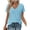 Sky Blue, variant on PRETTYGARDEN Women's V Neck T Shirts Summer Short Sleeve Spring Going Out Tops Casual Loose Fit Basic Tees Beach Clothes