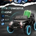 thumbnail image 7 of Arnahaishe 24V Ride On Car Toy, Electric Jeep with Remote Control, LED Light, USB and Bluetooth for Kids of 3-8, Black, 7 of 7