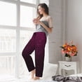 thumbnail image 5 of Disketp Dark Purple Glitter Women's Comfy Pajama Pants Casual Drawstring Palazzo Lounge Wide Leg Pants-XX-Large, 5 of 6