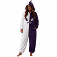 thumbnail image 3 of White Halloween Pumpkin Onesie Adult Polyester Funny Halloween Costume,Casual Comfy Sleepwear Homewear,Adult Hooded Jumpsuit for Cosplay Party 4XL, 3 of 5