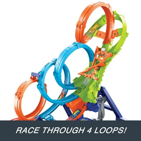 Hot Wheels - 4-Loop Crash-Out Track Set