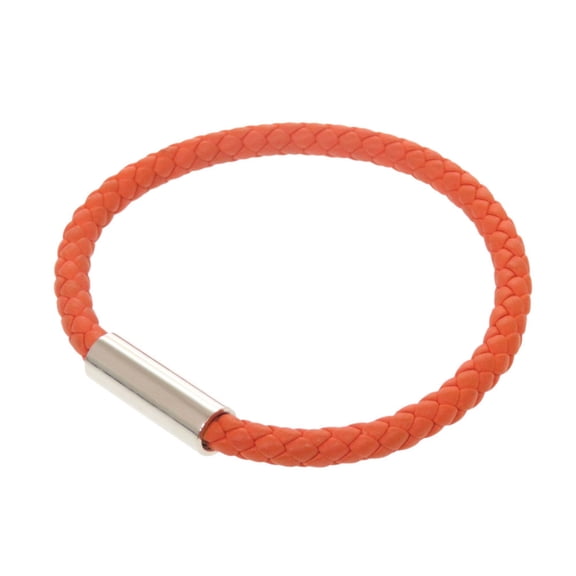 Pre-Owned Hermes Goliath leather orange bracelet accessory 0156 (Good)