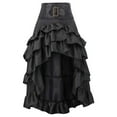 thumbnail image 1 of Women Middle Ages Ruffles Patchwork Irregular Vintage Cupcake Ankle-Length Skirt, 1 of 5