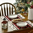 thumbnail image 6 of Xuniizn Christmas Placemats - 12x18" Winter Snowflake Christmas Table Mats for Holiday Party, Kitchen & Dining Room, Christmas Table Decor, Christmas Decorations for Home, 6 of 7