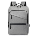thumbnail image 1 of Mochila para ordenador portátil de viaje, mochila para ordenador portátil con puerto de carga USB, bolso universitario resistente para ordenador, gris, 1 of 7