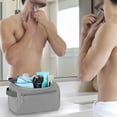 thumbnail image 3 of （grey）Large Travel Makeup Bag for Women, Solid color Cosmetic Bag, Coquette Aesthetic waterproof Toiletry Organizer Bag, 3 of 5
