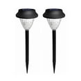 thumbnail image 2 of 2pc solar channel lights in combination, 1pc warm, 1pc white, Solar Yard Lights Outdoor Waterproof IP65, Auto On/Off Solar Powered Outdoor Lights for Patio,Walkway, 2 of 7