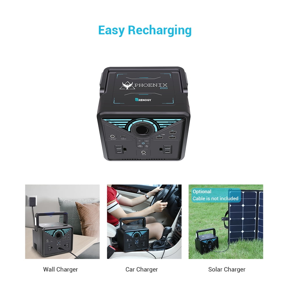 Renogy Portable Power Station 495Wh Solar Generator, 800W