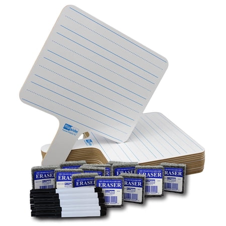 UPC: 0727638182723 | Flipside Products Two-Sided Rectangular Dry Erase Writing Paddles  Pens  and Erasers  Class Pack of 12