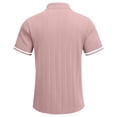 thumbnail image 3 of GrmtClth Men Shirts 2026 Casual Hollow-Out Tops Classic Button Down Tee Trendy Collared Clothing Short Sleeve Pink 2XL, 3 of 4