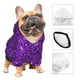 thumbnail image 3 of Fotbe Purple Glitter Sudadera con Estampado para Perros Pequeños – Suéter con Capucha para Mascotas, Tela Suave de Forro Polar con Bolsillo-Small, 3 of 7