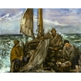 thumbnail image 2 of Manet, Edouard 14x12 Black Ornate Wood Framed with Double Matting Museum Art Print Titled - The Toilers of the Sea, 2 of 4