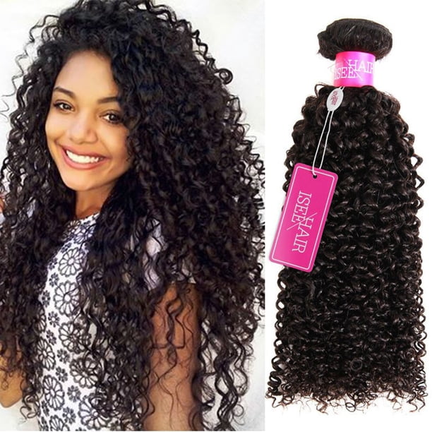 ISEE Hair Paquetes de cabello humano rizado mongol de grado 9A, cabello humano virgen tejido, 3 paquetes de cabello humano rizado profundo, cabello humano teje extensión de cabello virgen mongol (12