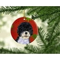 thumbnail image 2 of Portuguese Water Dog Red Snowflakes Holiday Christmas Ceramic Ornament, 2 of 2