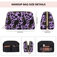 thumbnail image 5 of Gaeub Cartoon Black Cats Printed Travel Cosmetic Bag,Makeup Bag, Large Capacity Toiletry Bag for Women, Portable Pouch Make Up Organizer with Zipper and Divider, 5 of 8