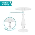 thumbnail image 7 of MUZZ Indoor Modern High Temperature Resistance Acrylic Circle Round End Table, Clear, 7 of 7