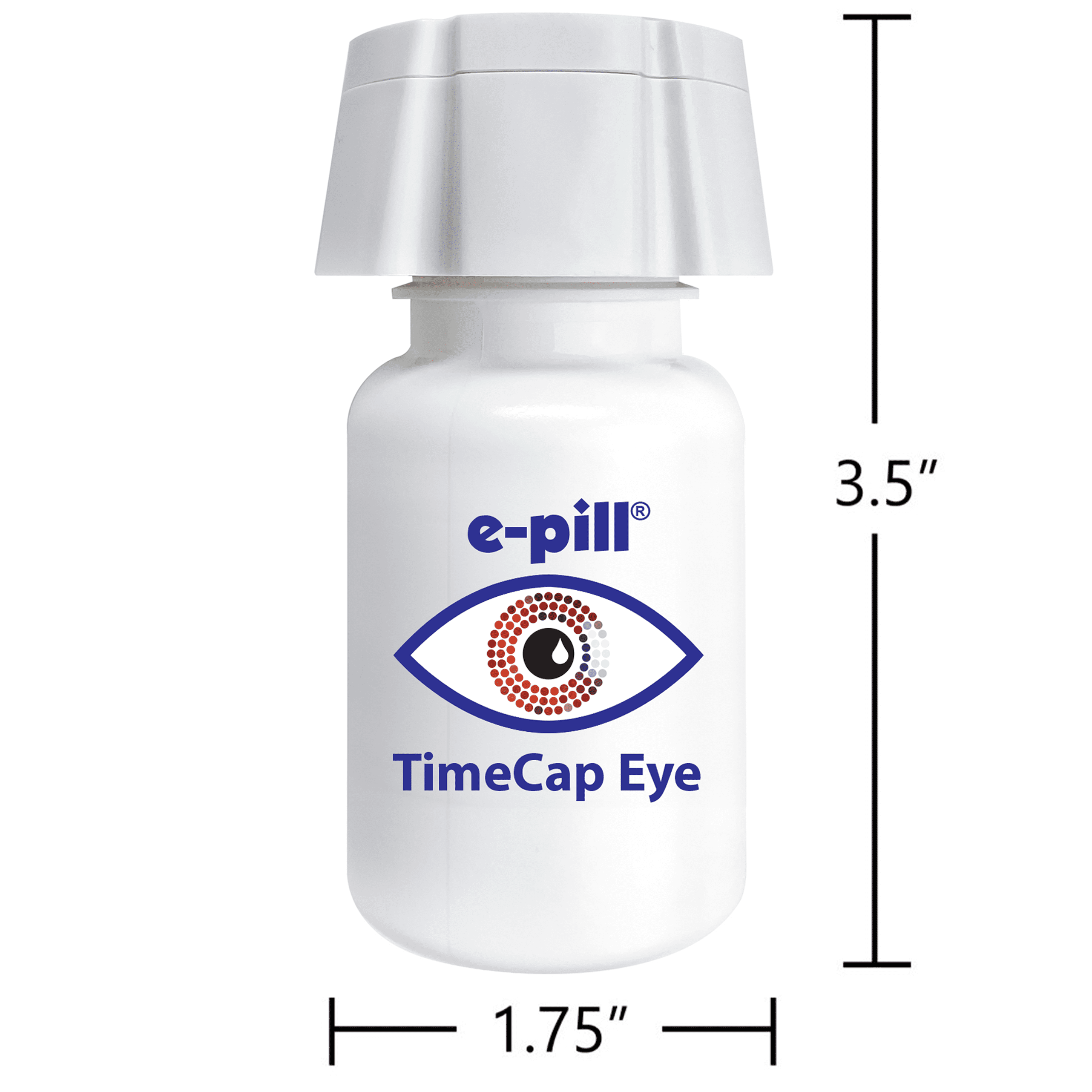 e-pill Time Cap Eye Drop Reminder and Guide - Last Opened Time Stamp - Eye Drop Dosage Tracker Bottle