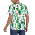 thumbnail image 2 of Lsque Cactus Plants Pattern Mens Polo Golf Shirts Funny Graphics Shorts Sleeve Button Shirts Baseball T-shirt-Large, 2 of 7
