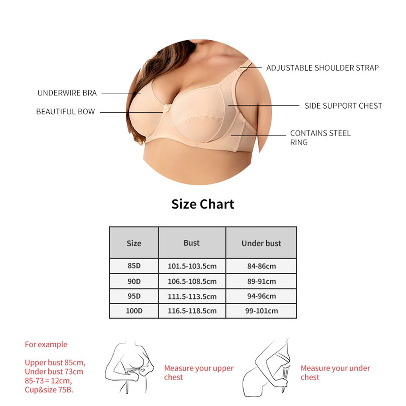 Women's Lightly Lined Bra Low Cut Underwear Crop Top Female Cup Deep V Plus  Size Unpadded Seamless Support Regular Bralette Soft Breathable Bras  Stretch Ultra-Thin Comfy Brasiere 